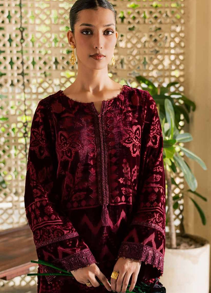 Ballerina by Nureh Unstitched Embroidered Velvet 2 Piece Suit NU26UVB Ballerina NU2-228 - Festive Collection