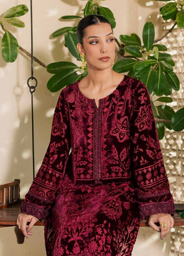 Ballerina by Nureh Unstitched Embroidered Velvet 2 Piece Suit NU26UVB Ballerina NU2-228 - Festive Collection