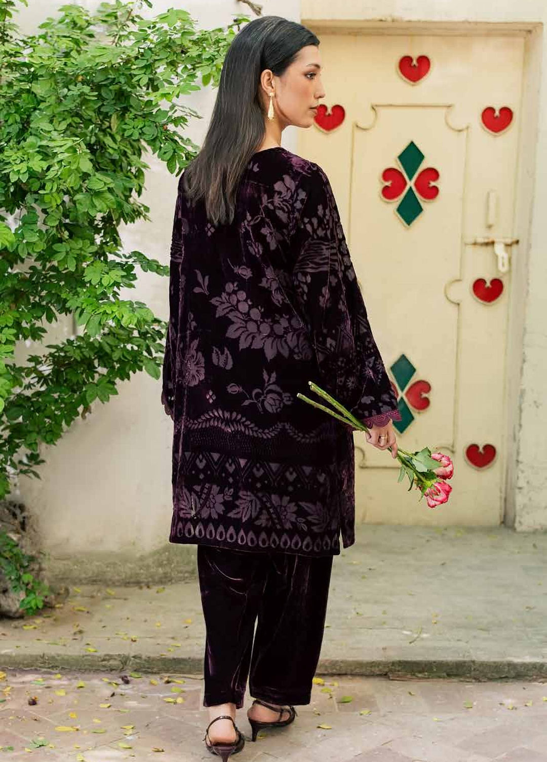 Ballerina by Nureh Unstitched Embroidered Velvet 2 Piece Suit NU26UVB Ballerina NU2-230 - Festive Collection