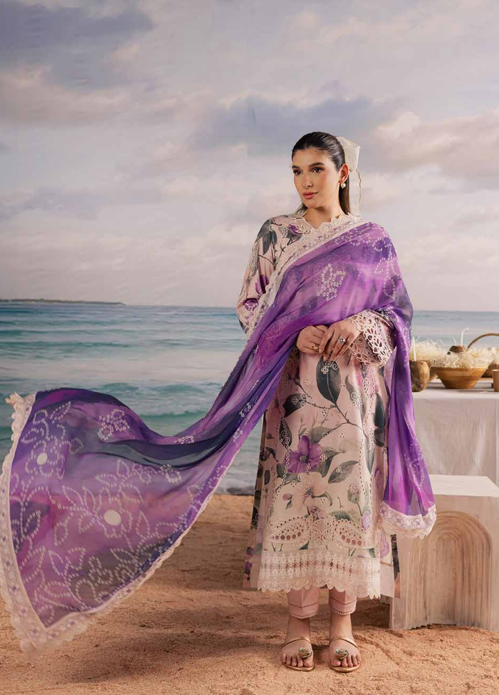 Gardenia by Nureh Unstitched Embroidered Lawn 3 Piece Suit NU26ULG NSG-216 - Summer Collection
