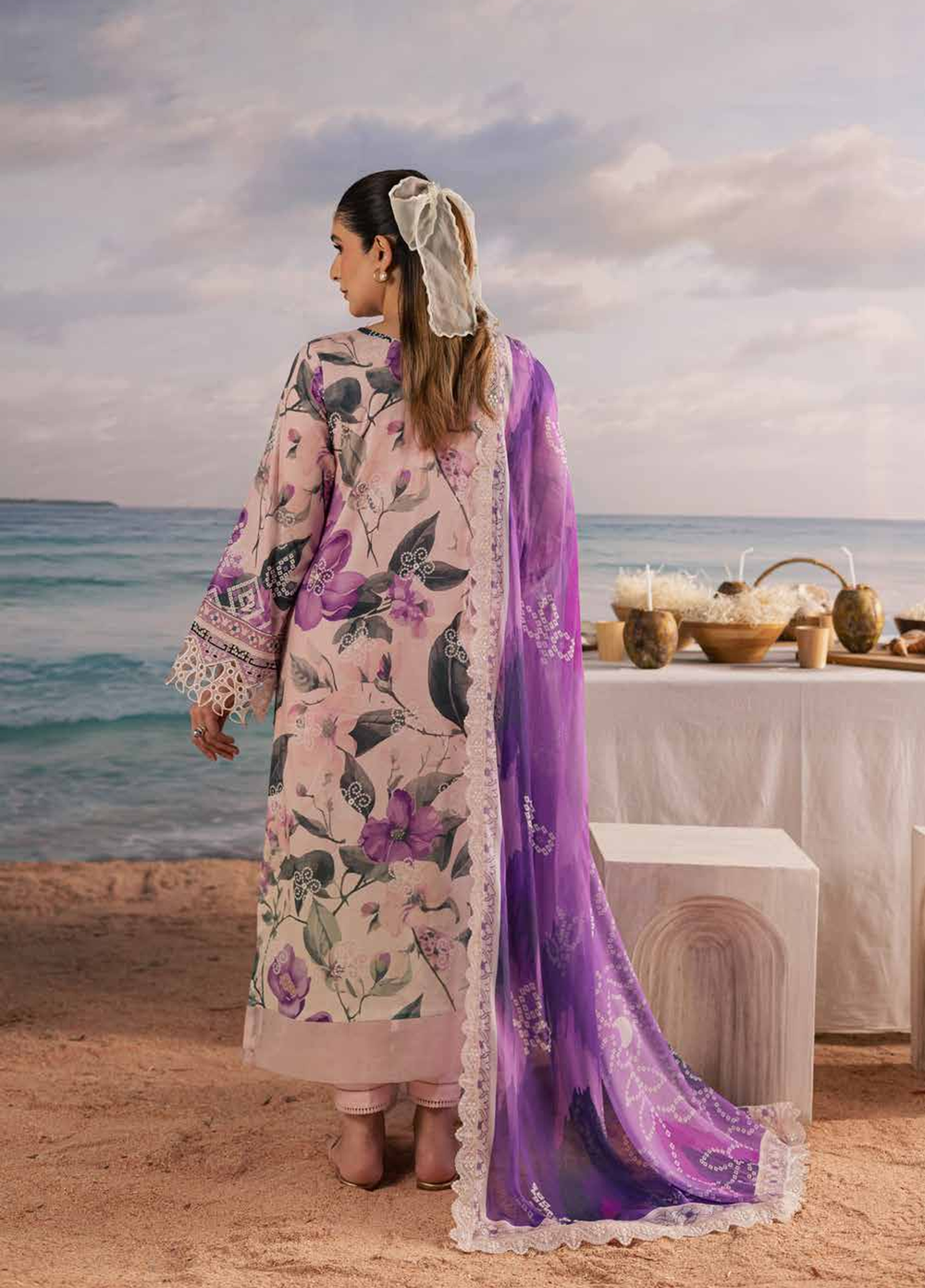 Gardenia by Nureh Unstitched Embroidered Lawn 3 Piece Suit NU26ULG NSG-216 - Summer Collection