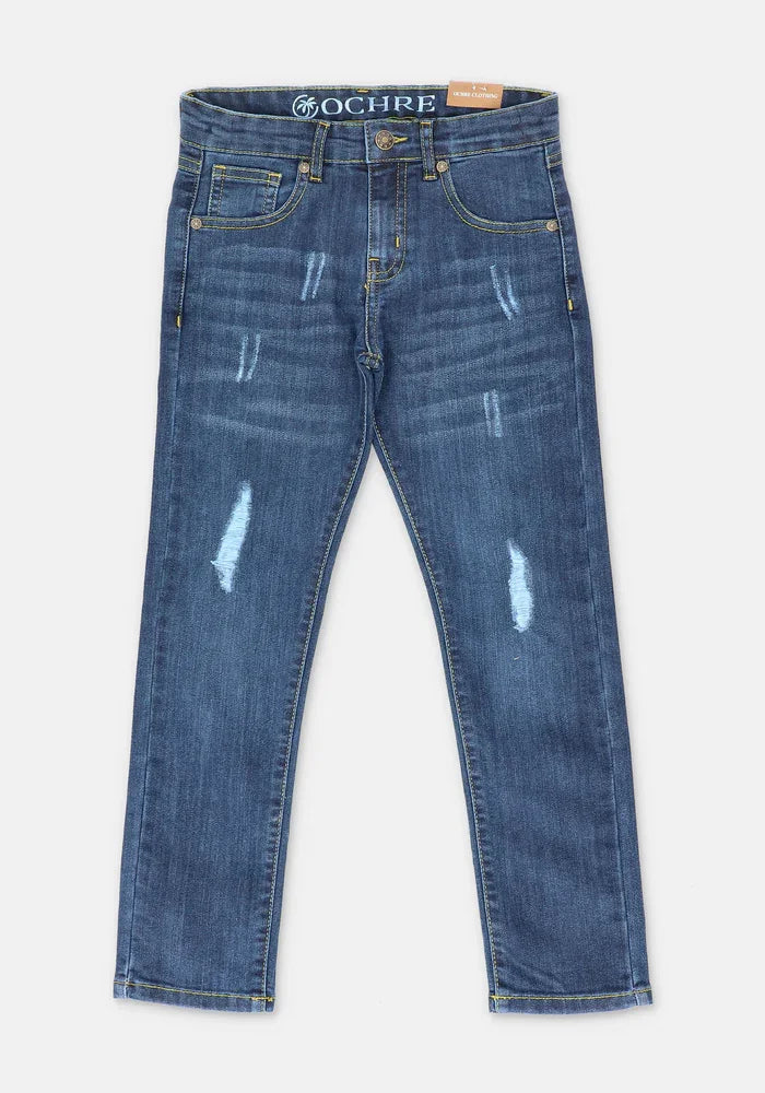 Ochre RTW Solids Girls Denim 1 Piece Girls Jeans - Summer Collection