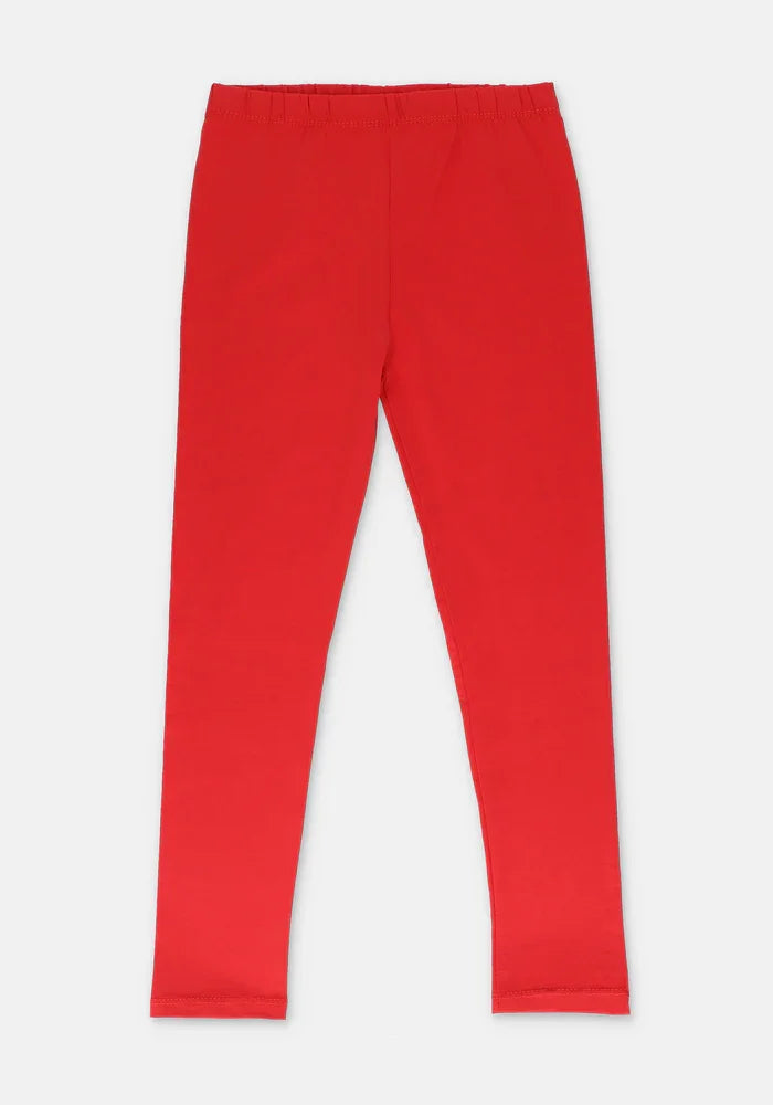 Ochre RTW Solids Cotton Tights Girls 1 Piece OJL-01-Red - Summer Collection