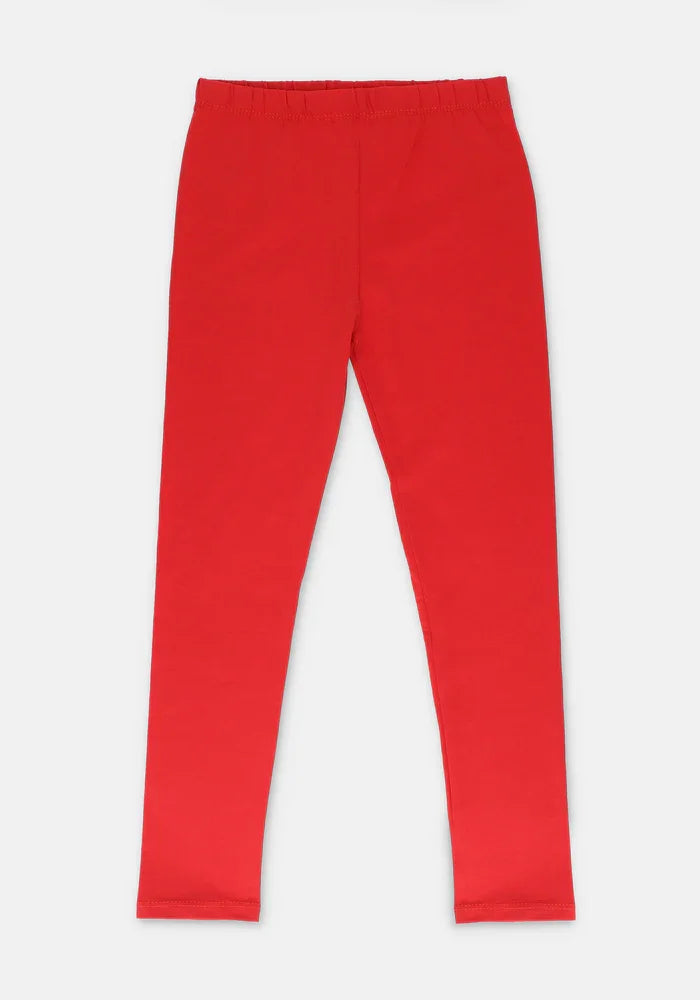Ochre RTW Solids Cotton Tights Girls 1 Piece OJL-01-Red - Summer Collection