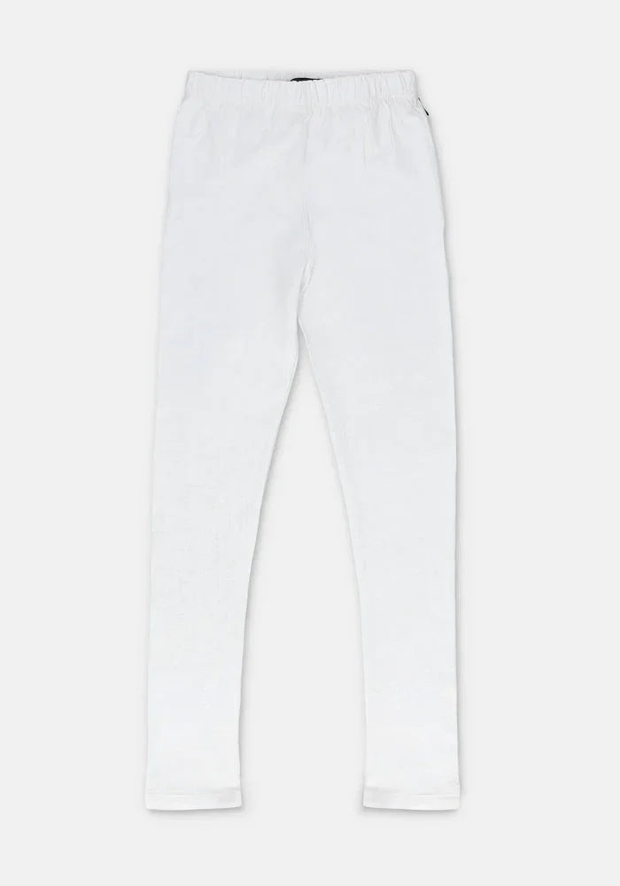 Ochre RTW Solids Cotton Tights Girls 1 Piece OJL-01-White - Summer Collection