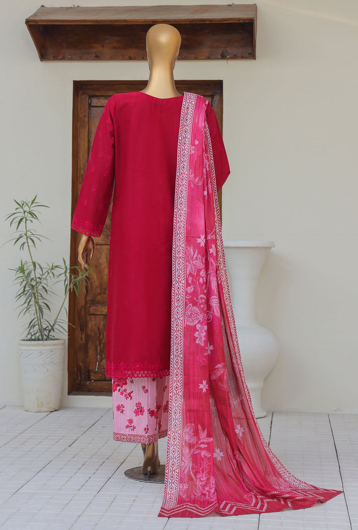 Oriental by Hz Textiles Unstitched 3 Piece Embroidered Cambric Cotton Suit OPS-08 - Winter Collection