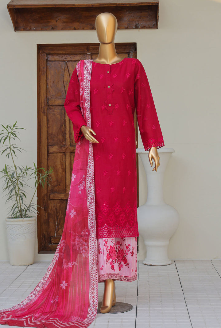 Oriental by Hz Textiles Unstitched 3 Piece Embroidered Cambric Cotton Suit OPS-08 - Winter Collection