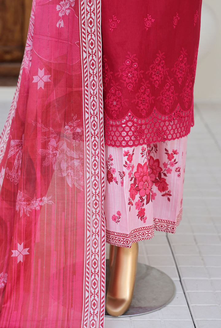 Oriental by Hz Textiles Unstitched 3 Piece Embroidered Cambric Cotton Suit OPS-08 - Winter Collection