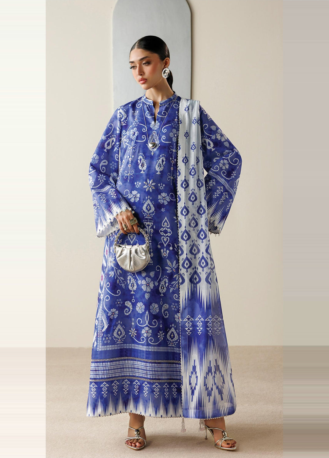 Orlina by Jazmin Unstitched Printed Rawsilk 2 Piece Suit JZ26UO OR26-D09 - Festive Collection