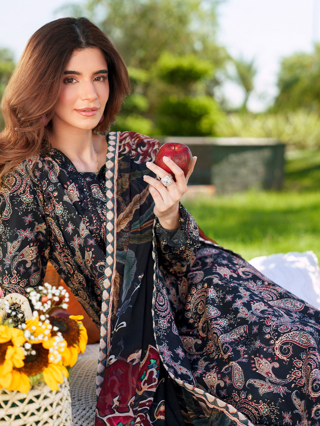 Sunset Muse by Izel Unstitched Embroidered Lawn 3 Piece Suit Oraya - Eid Collection