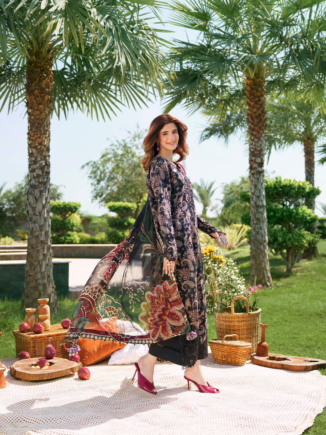 Sunset Muse by Izel Unstitched Embroidered Lawn 3 Piece Suit Oraya - Eid Collection