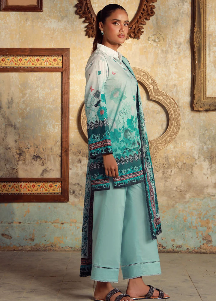 Elara by Sahar Unstitched Printed 3 Piece Cambric SHR25EP Ocean Flora - Casual Collection