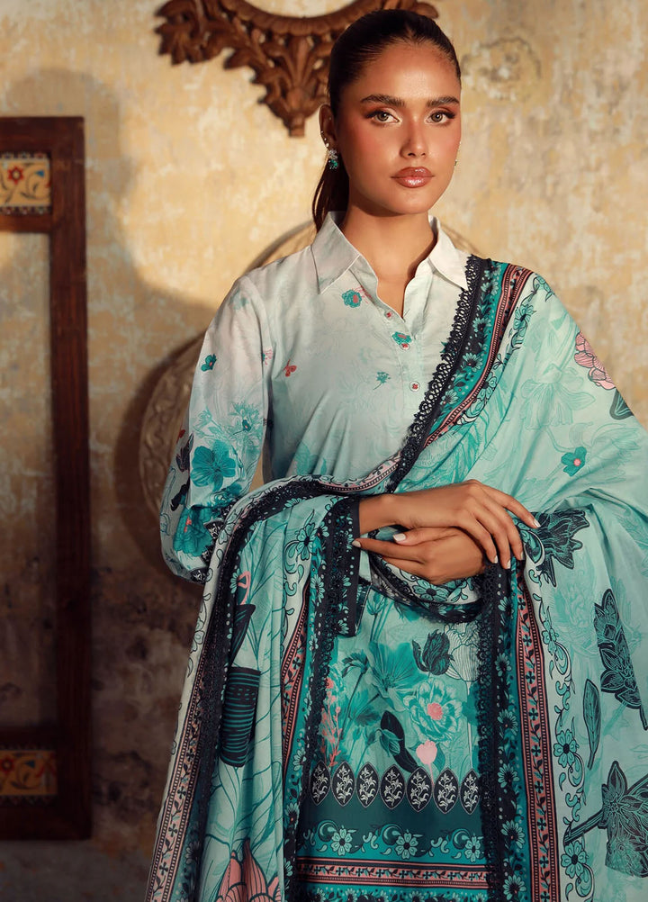 Elara by Sahar Unstitched Printed 3 Piece Cambric SHR25EP Ocean Flora - Casual Collection