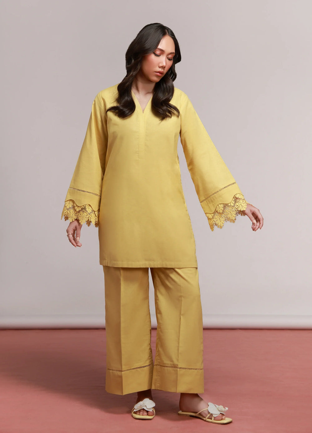 House of Meem RTW Solids Linen 2 Piece Suit Ochre Casual Collection