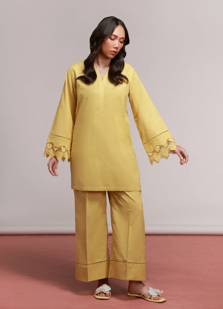 House of Meem RTW Solids Linen 2 Piece Suit Ochre Casual Collection