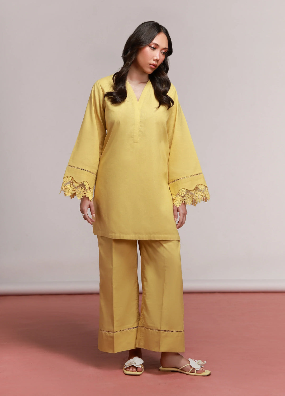 House of Meem RTW Solids Linen 2 Piece Suit Ochre Casual Collection