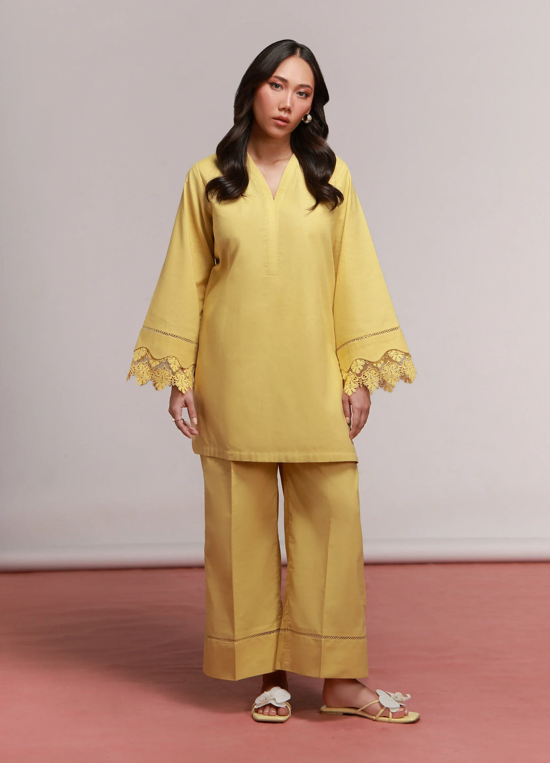 House of Meem RTW Solids Linen 2 Piece Suit Ochre Casual Collection