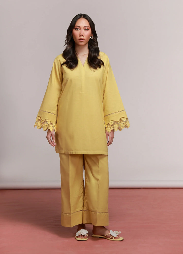 House of Meem RTW Solids Linen 2 Piece Suit Ochre Casual Collection