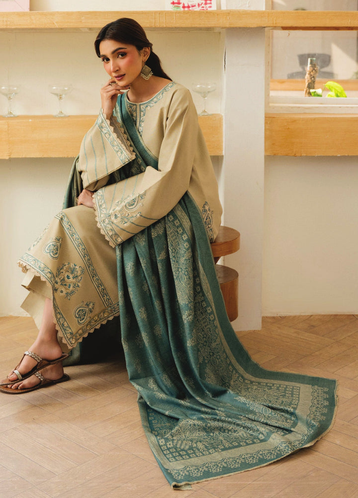 Onara by Humdum Unstitched Embroidered Khaddar 3 Piece Suit HD26UKO D-02 - Winter Collection