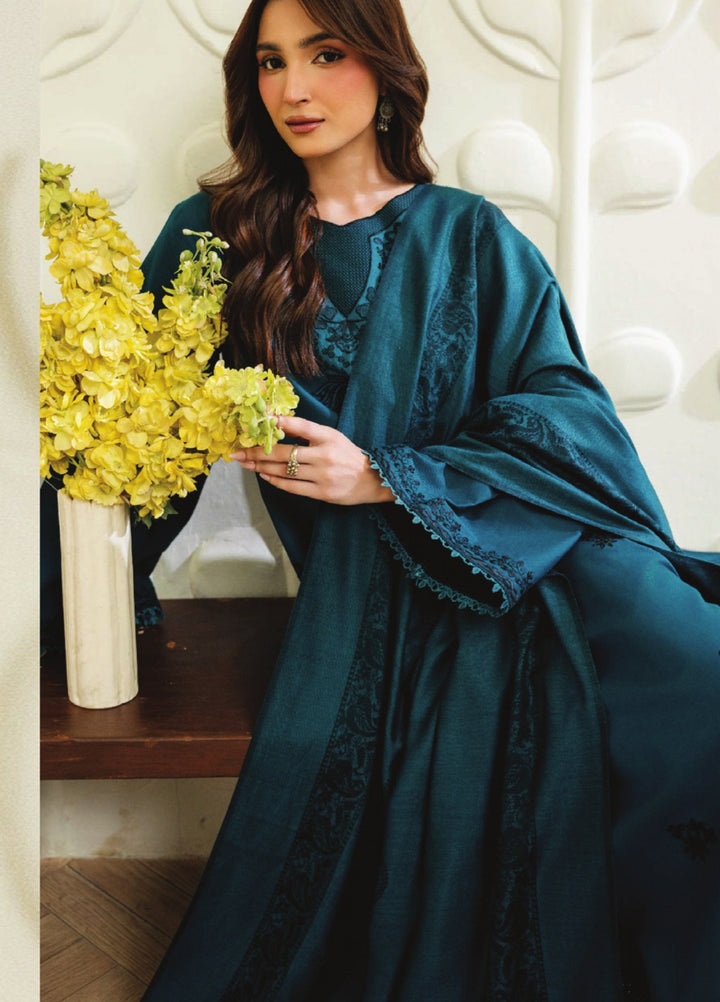 Onara by Humdum Unstitched Embroidered Khaddar 3 Piece Suit HD26UKO D-04 - Winter Collection