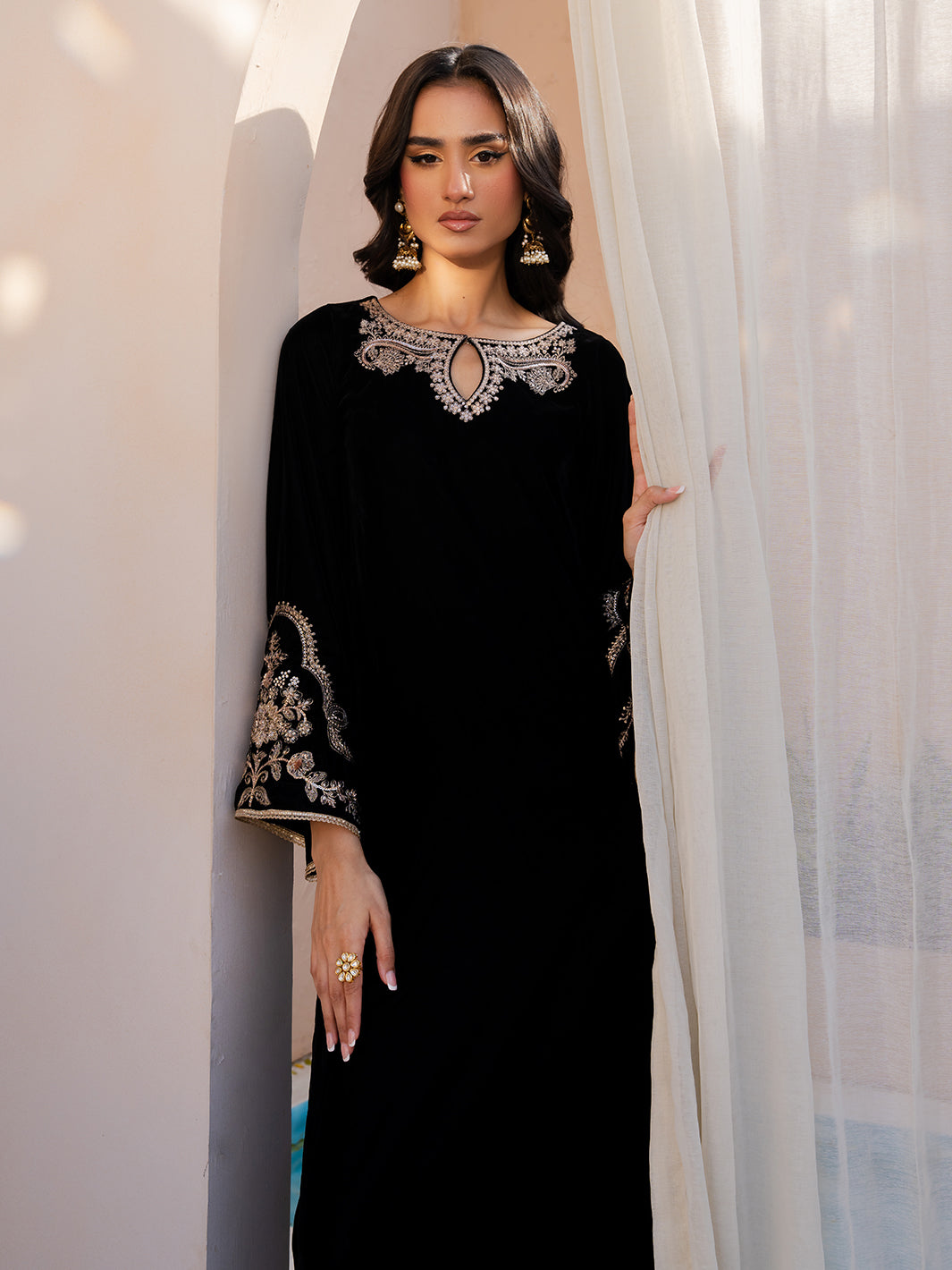 Le Tresor by Izel Pret Embroidered Velvet 3 Piece Suit Orabel - Festive Collection