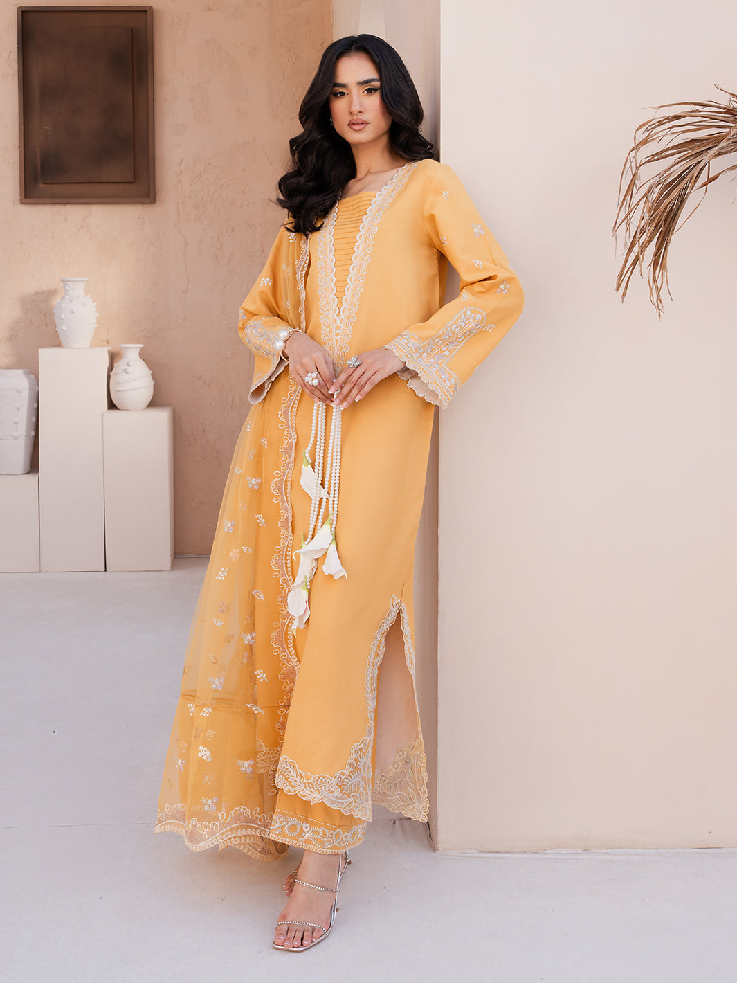 Le Tresor by Izel Pret Embroidered Velvet 3 Piece Suit Oria - Festive Collection
