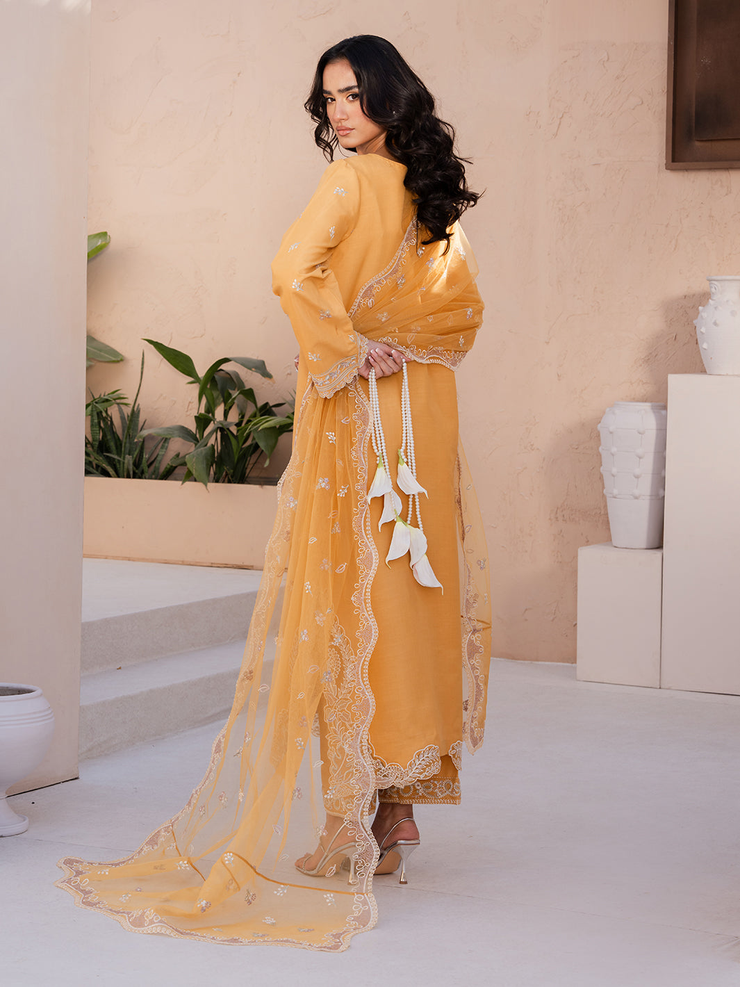 Le Tresor by Izel Pret Embroidered Velvet 3 Piece Suit Oria - Festive Collection