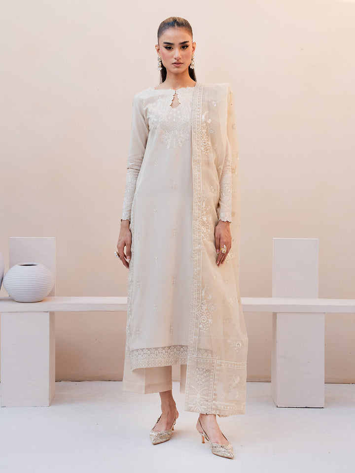 Le Tresor by Izel Pret Embroidered Velvet 3 Piece Suit Orsine - Festive Collection