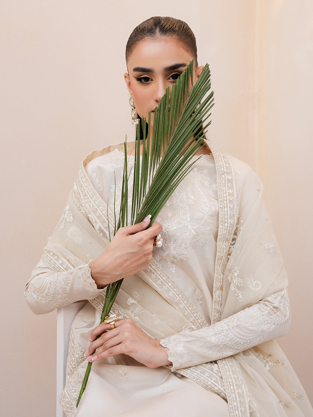 Le Tresor by Izel Pret Embroidered Velvet 3 Piece Suit Orsine - Festive Collection