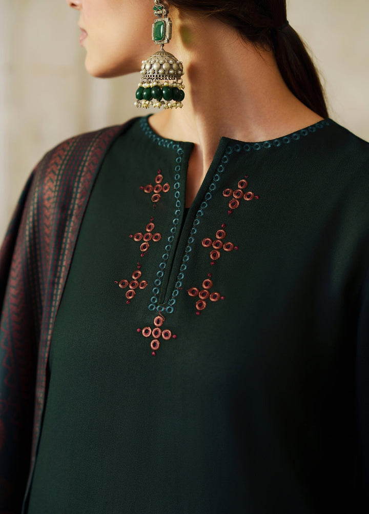 Moksha by Casualite RTW Embroidered Karandi Silk 3 Piece Suit CL26UMK Saba - Casual Collection