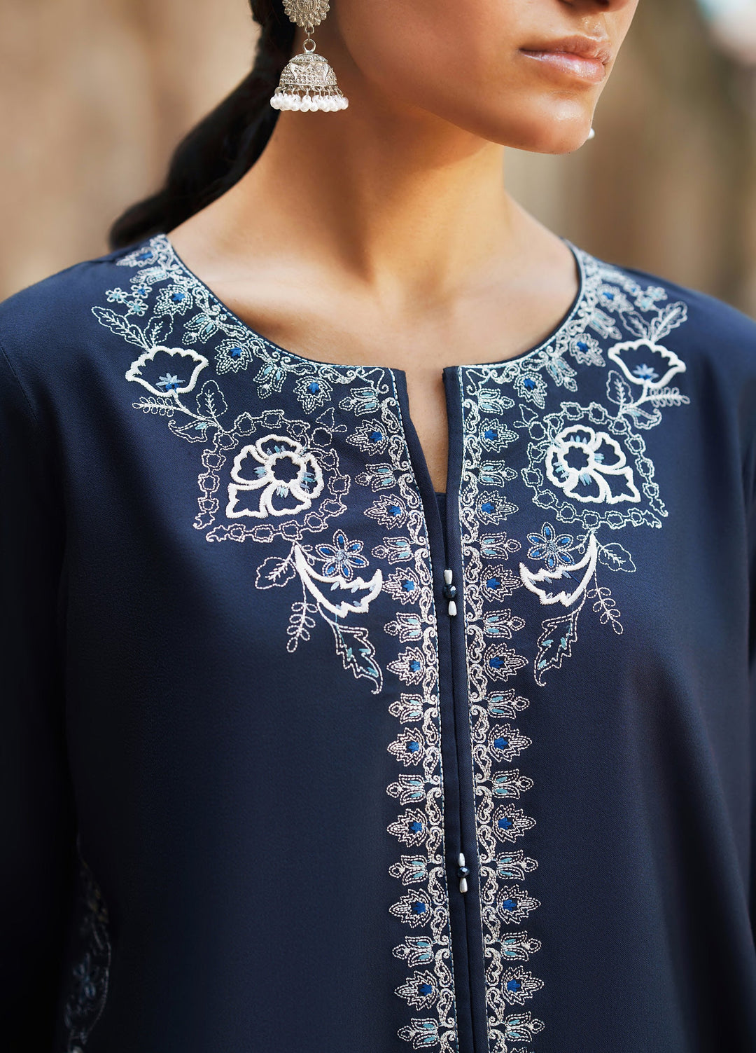 Moksha by Casualite RTW Embroidered Karandi Silk 3 Piece Suit CL26UMK Mahsa - Casual Collection