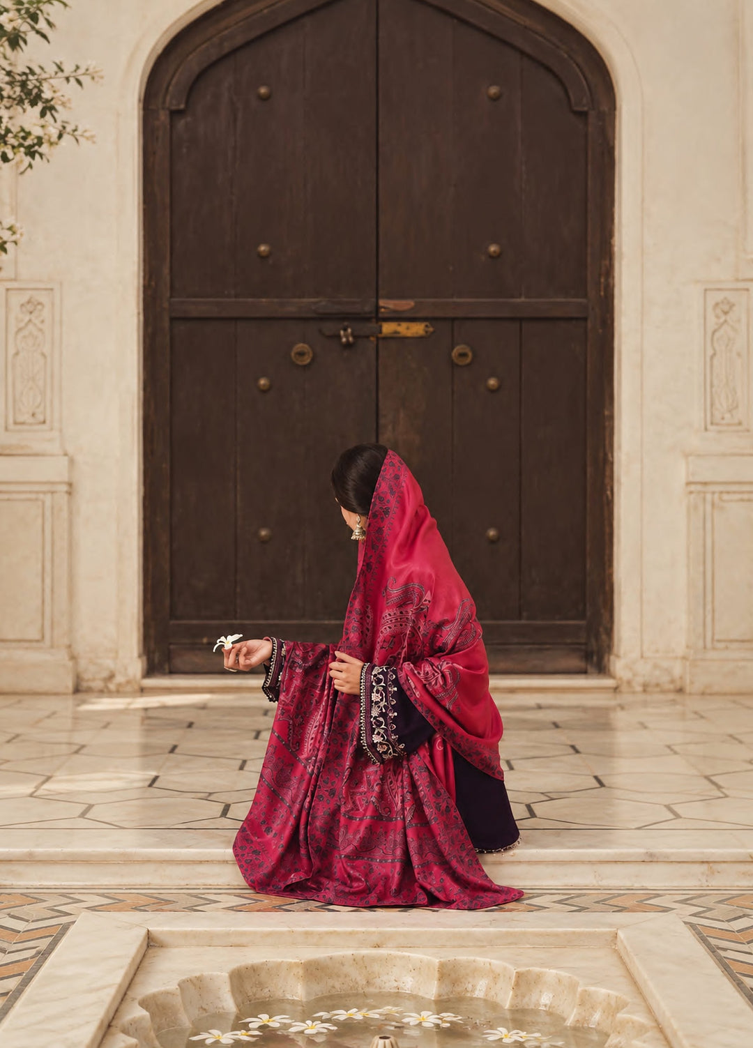 Moksha by Casualite RTW Embroidered Karandi Silk 3 Piece Suit CL26UMK Parisa - Casual Collection