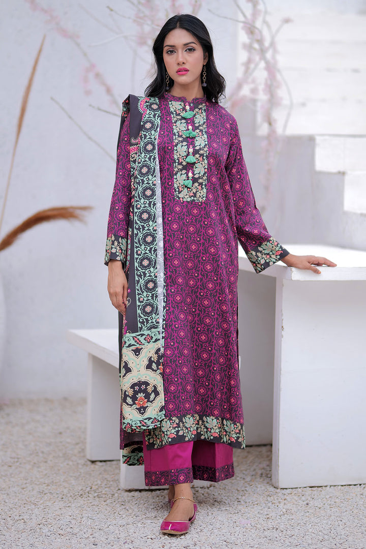 Senorita Women RTW Women Black and Multicolor Casual 3 Piece Suit Marina Printed Fabric LAD-02499 - Winter Collection