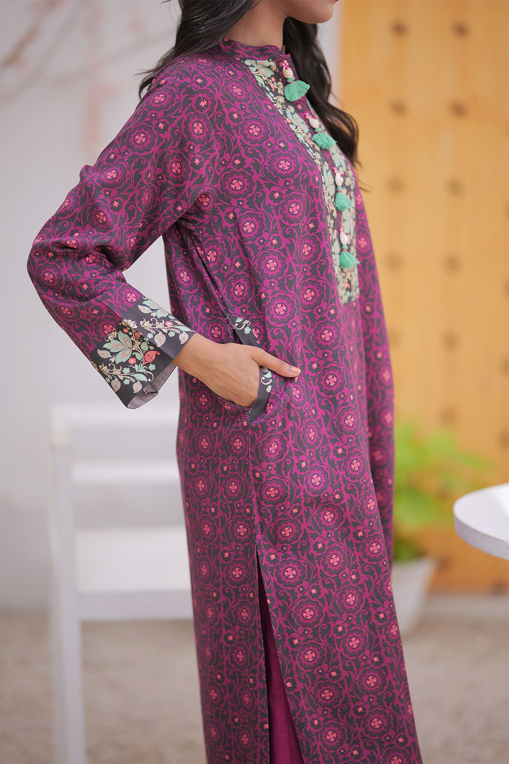 Senorita Women RTW Women Black and Multicolor Casual 3 Piece Suit Marina Printed Fabric LAD-02499 - Winter Collection