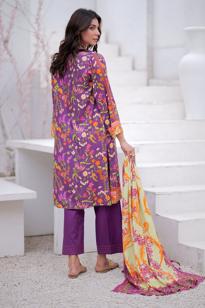 Senorita Women RTW Women Purple and Multicolor Casual 3 Piece Suit Marina Printed Fabric LAD-02474 - Winter Collection