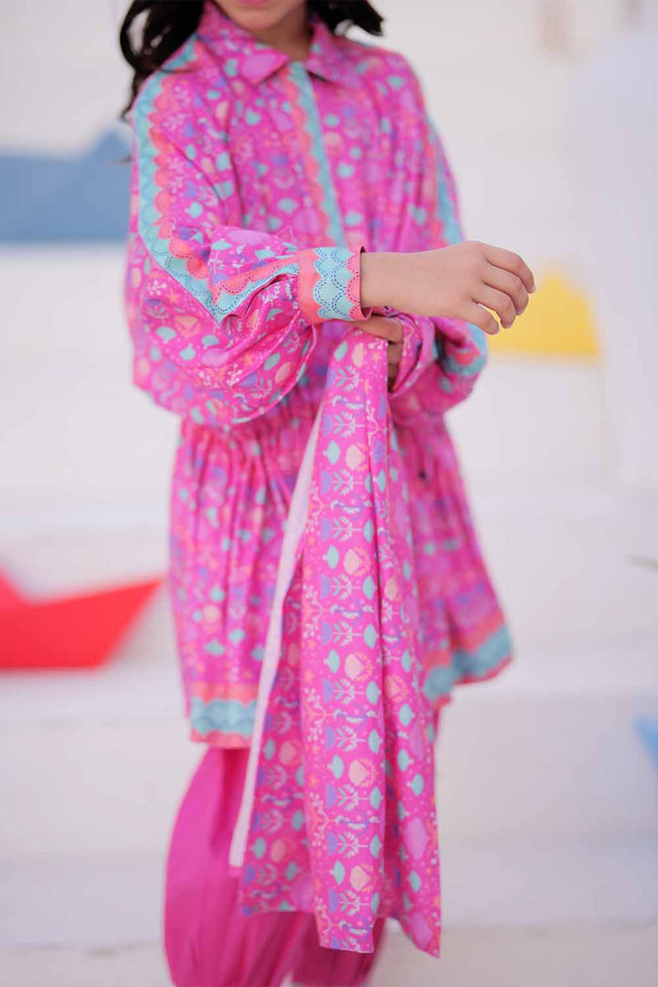 Senorita Kids RTW Purple and Multicolor Casual 3 Piece Suit Marina Printed KAD-02498 - Summer Collection