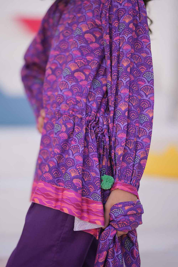 Senorita Kids RTW Purple and Multicolor Casual 3 Piece Suit Marina Printed KAD-02479 - Summer Collection