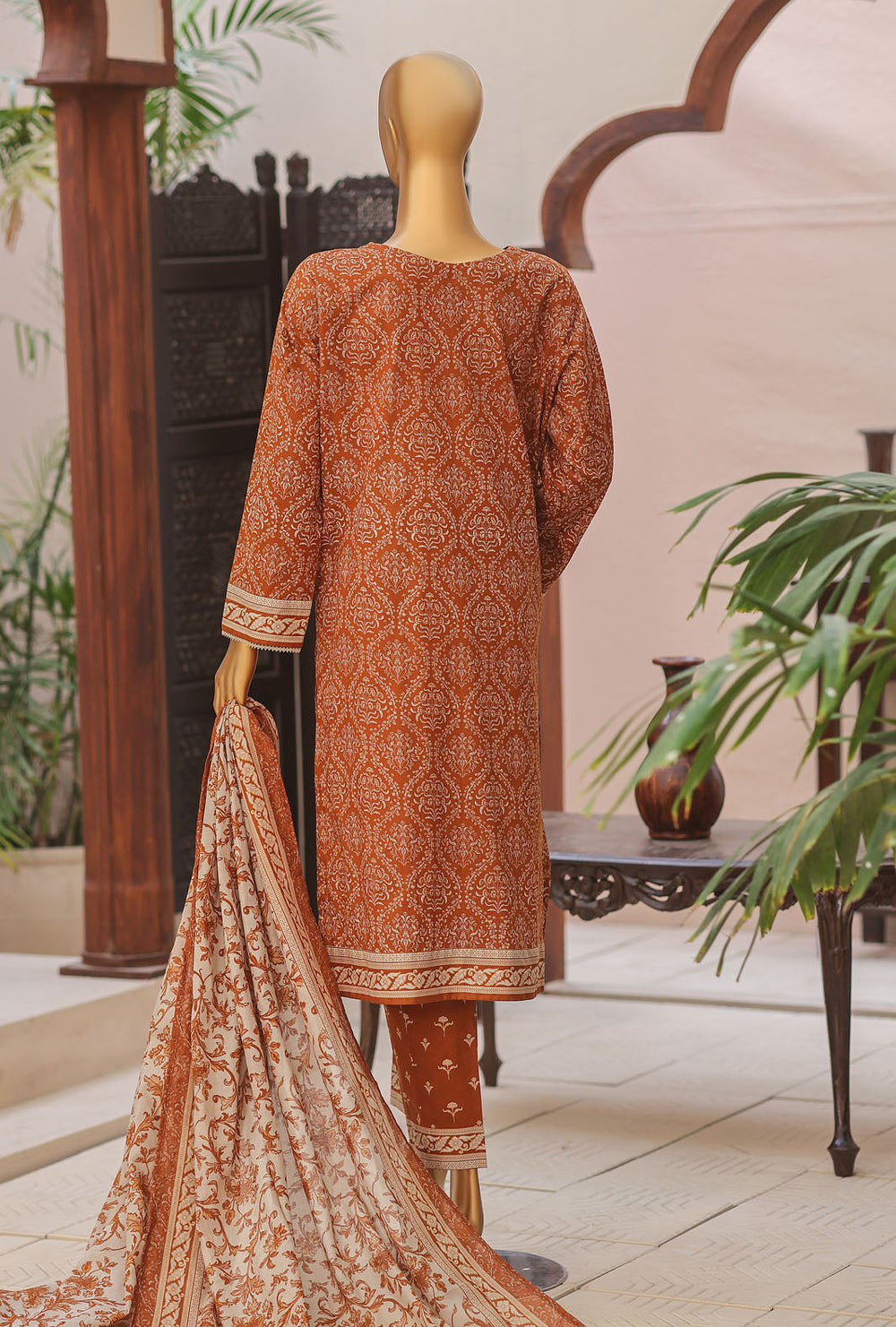 Daily Wear by HZ Textiles Unstitched Embroidered Lawn 3 Piece Suit PDW-3224 - Casual Collection