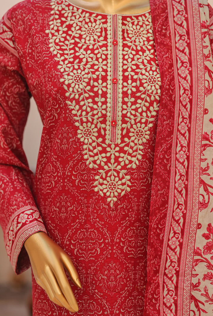 Daily Wear by HZ Textiles Unstitched Embroidered Lawn 3 Piece Suit PDW-3223 - Casual Collection