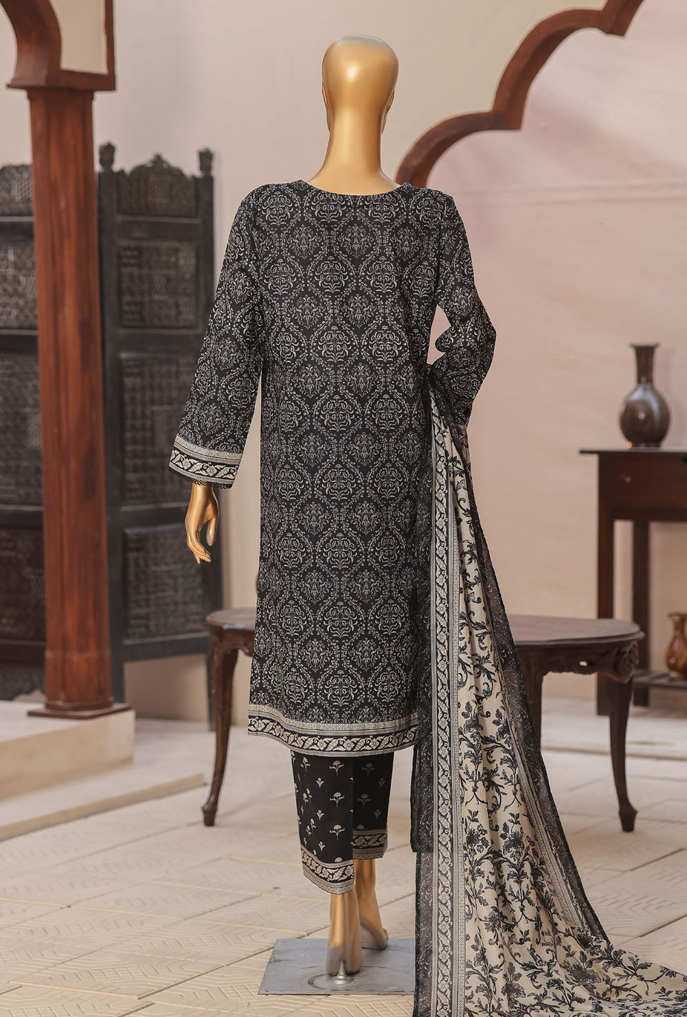 Daily Wear by HZ Textiles Unstitched Embroidered Lawn 3 Piece Suit PDW-3221 - Casual Collection