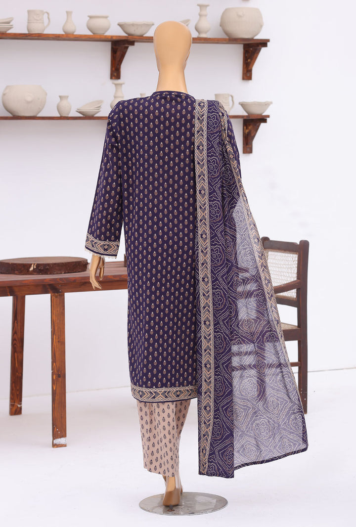 Daily Wear by HZ Textiles Unstitched Embroidered Lawn 3 Piece Suit PDW - 3309 Casual Collection