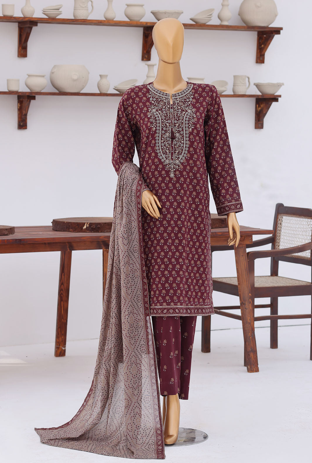 Daily Wear by HZ Textiles Unstitched Embroidered Lawn 3 Piece Suit PDW - 3310 Casual Collection