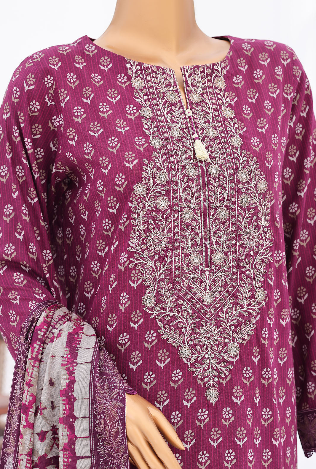Daily Wear by HZ Textiles Unstitched Embroidered Lawn 3 Piece Suit PDW - 3312 Casual Collection