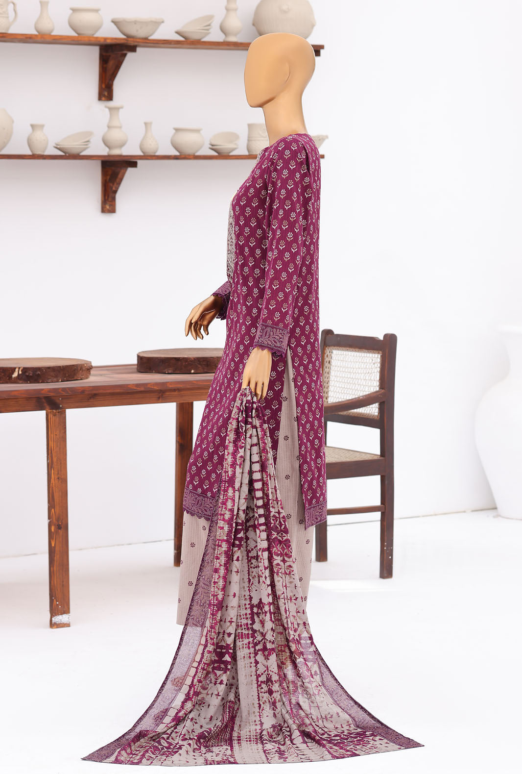 Daily Wear by HZ Textiles Unstitched Embroidered Lawn 3 Piece Suit PDW - 3312 Casual Collection