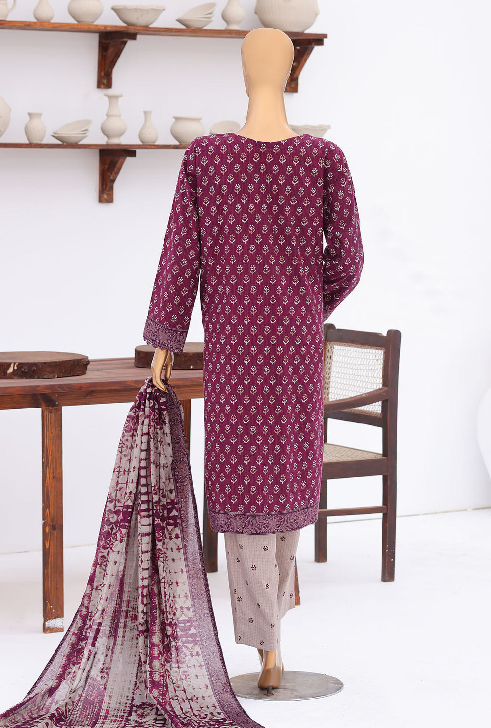 Daily Wear by HZ Textiles Unstitched Embroidered Lawn 3 Piece Suit PDW - 3312 Casual Collection