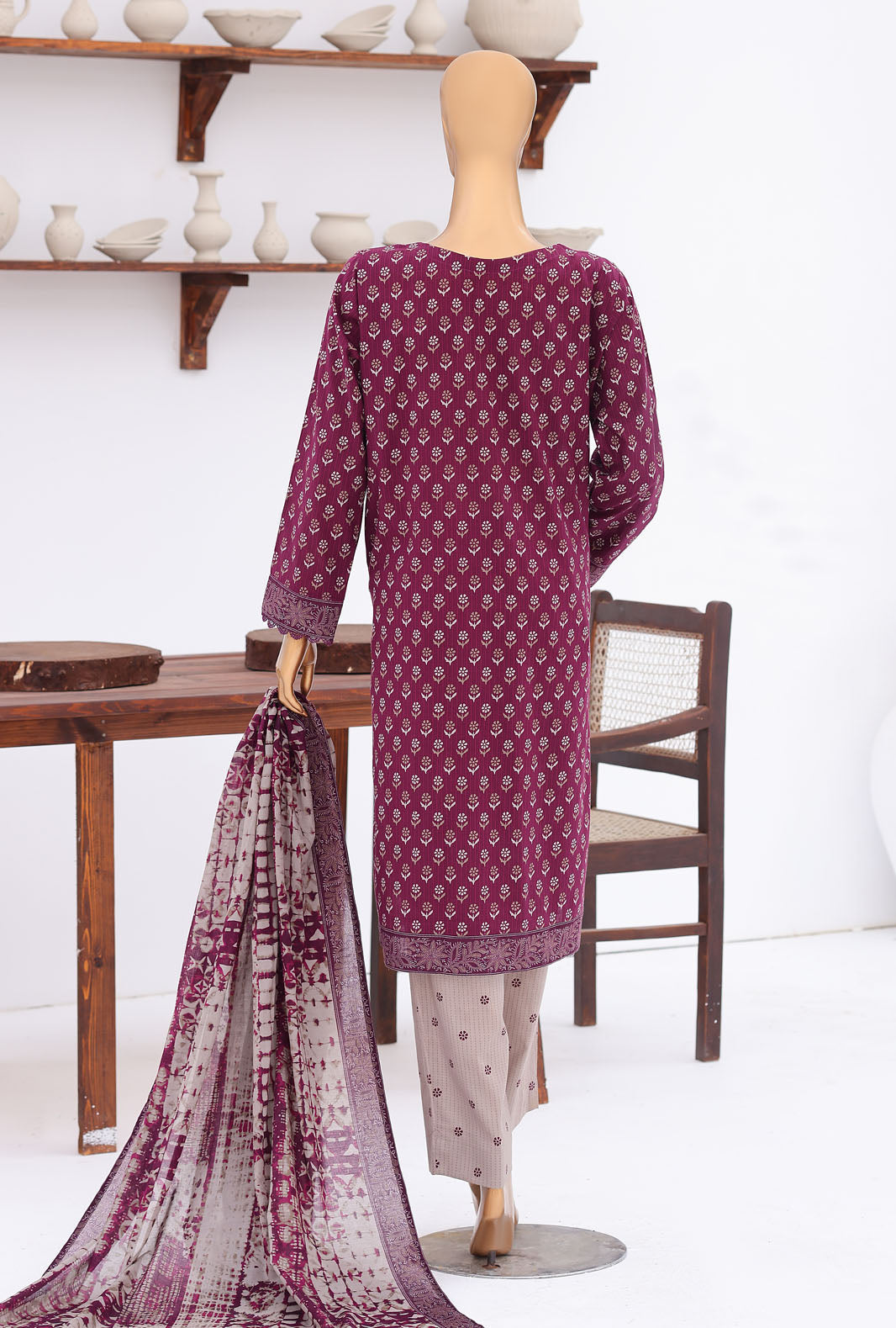 Daily Wear by HZ Textiles Unstitched Embroidered Lawn 3 Piece Suit PDW - 3312 Casual Collection