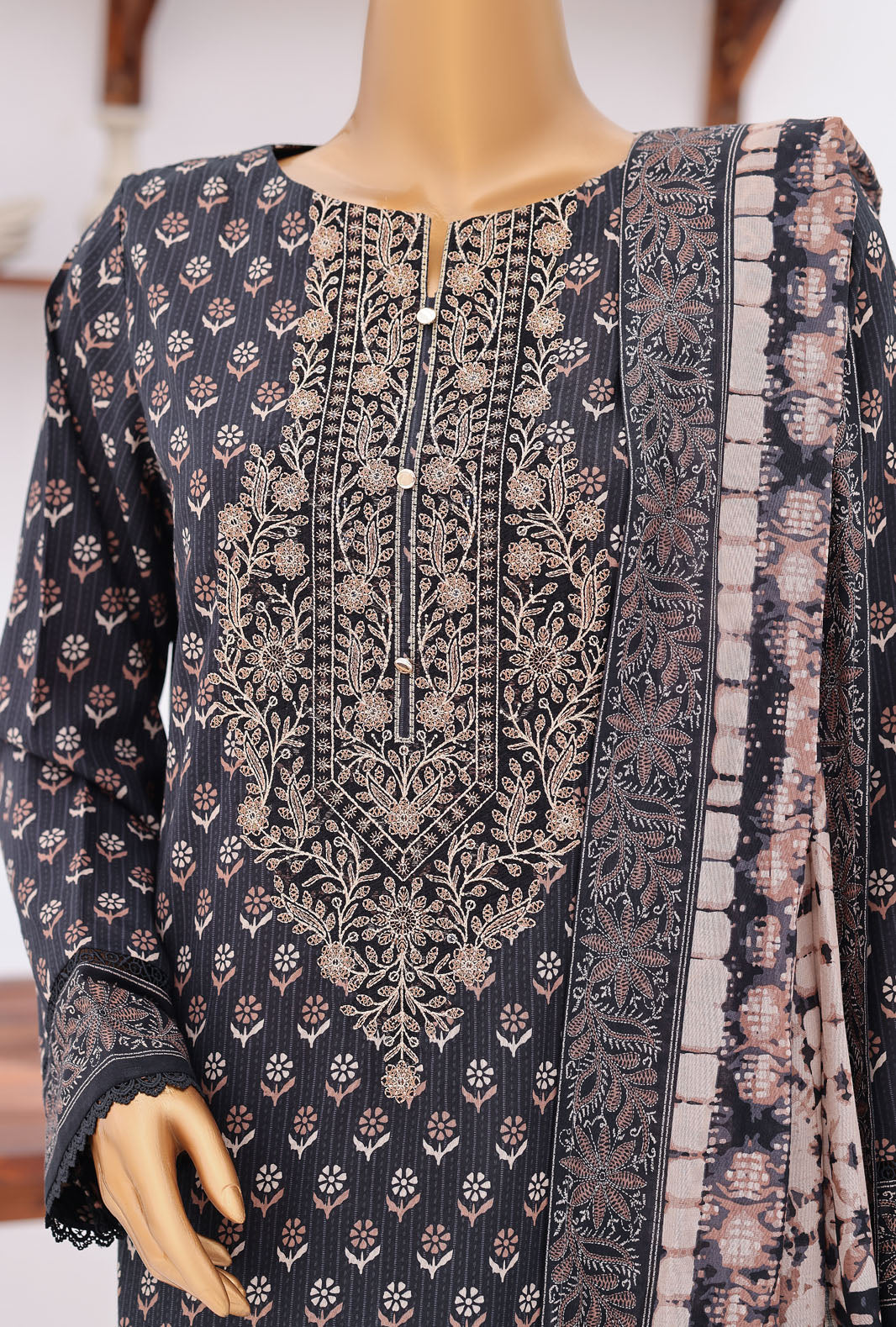 Daily Wear by HZ Textiles Unstitched Embroidered Lawn 3 Piece Suit PDW - 3313 Casual Collection