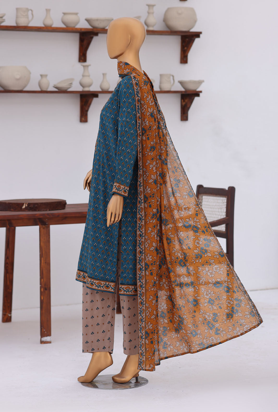 Daily Wear by HZ Textiles Unstitched Embroidered Lawn 3 Piece Suit PDW - 3314 Casual Collection