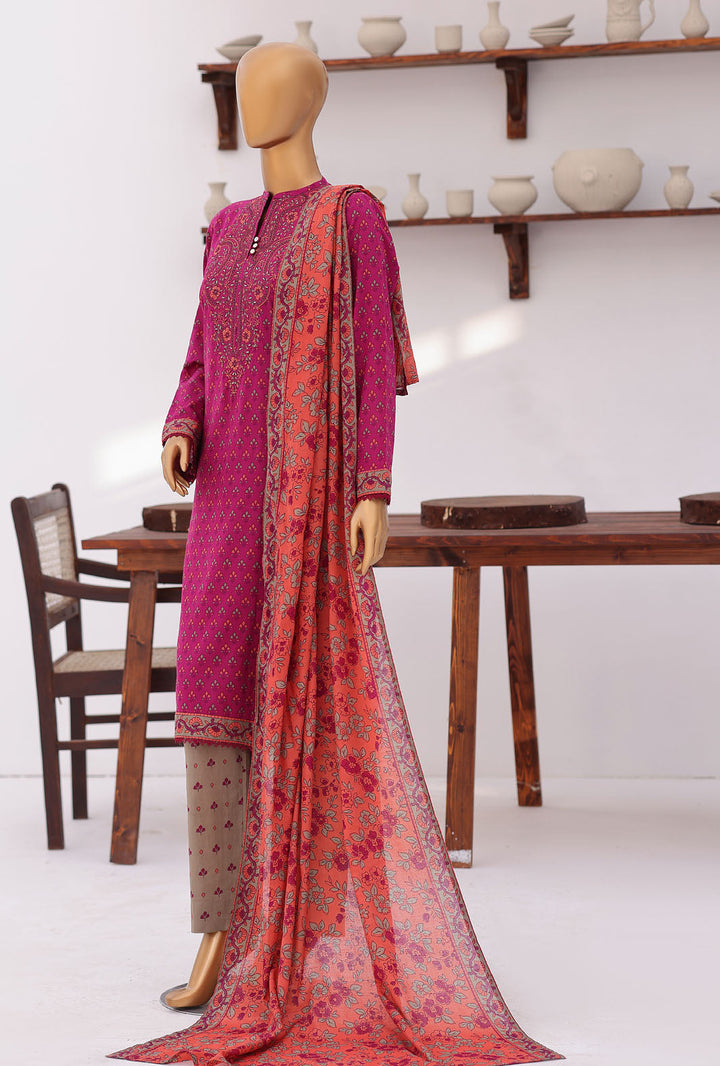 Daily Wear by HZ Textiles Unstitched Embroidered Lawn 3 Piece Suit PDW - 3315 Casual Collection