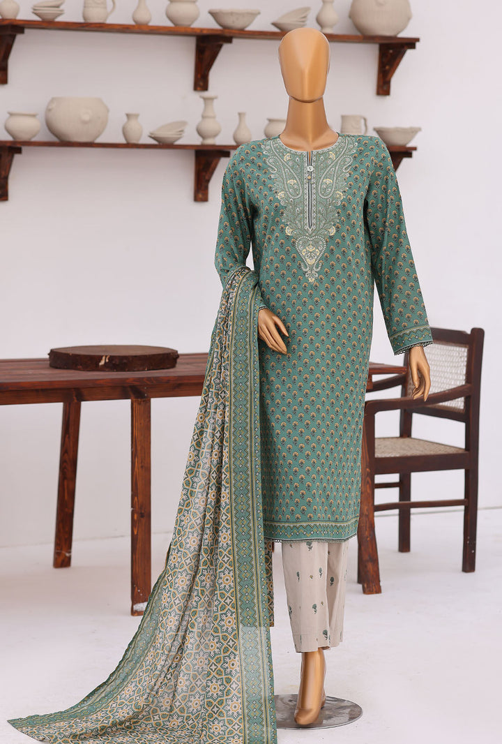 Daily Wear by HZ Textiles Unstitched Embroidered Lawn 3 Piece Suit PDW - 3316 Casual Collection